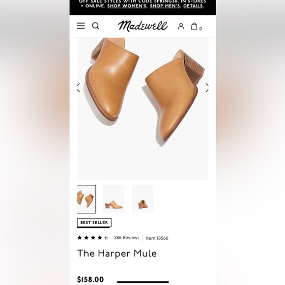 Madewell The Harper Mule Shoes size 8 EUC sold out online - Picture 2 of 8